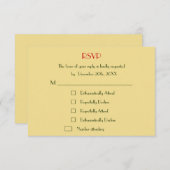 Funny Custom Holiday kerstbruiloft RSVP Uitnodigin (Voorkant / Achterkant)