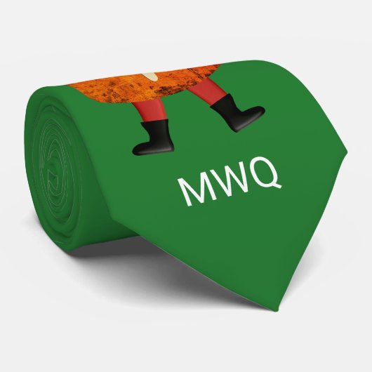 Funny Custom Kerstmis Stropdas (Opgerold)