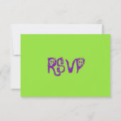Funny Custom Kids Halloween Party RSVP Invitation (Dos)