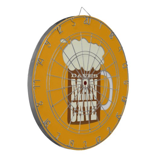 Funny Custom Man Cave Beer Mok Dartbord (Voorkant Links)