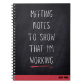 Funny Custom Meeting Notes I Working Notitieboek (Voorkant)