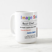 Funny Custom Meilleur Chef Recherche Mug Cadeau (Devant gauche)
