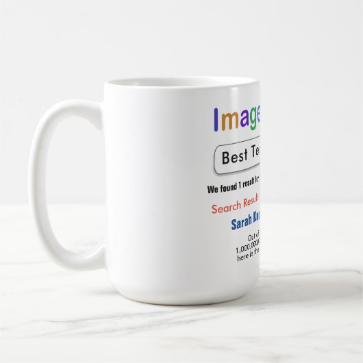 Funny Custom Meilleur Enseignant Recherche Mug Cad (Gauche)