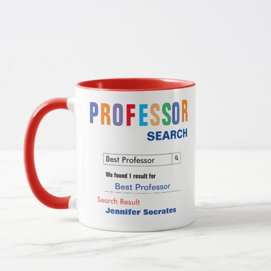 Funny Custom Meilleur Professeur Mug Cadeau (Gauche)