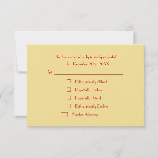 Funny Custom Modern Holiday kerstparty RSVP (Voorkant)