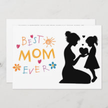 Funny Custom Mother's Day Carte de voeux plate