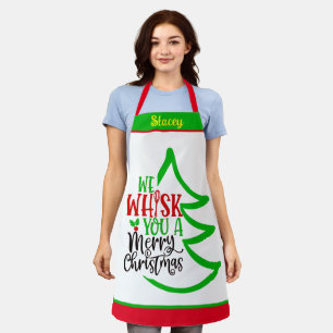 Funny Custom Name Baker's Kerstmis Schort