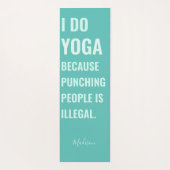Funny custom name dubbelzijdig yoga mat (Achterkant)
