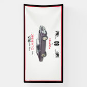 Funny Custom not Old but Classic Car 60th Birthday Spandoek (Verticaal)