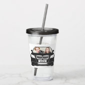 Funny Custom Photo Car Lijst Acryl Drinkbeker (Achterkant)