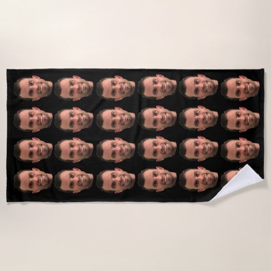 Funny Custom Photo Face Beach Towel, gepersonalise Strandlaken (Voorkant)