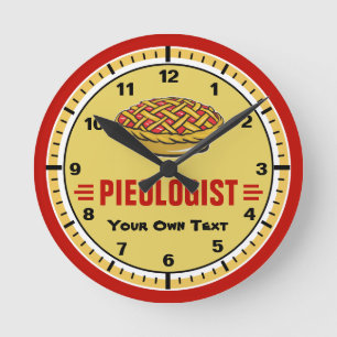 Funny Custom Pie Pieoloog Ronde Klok