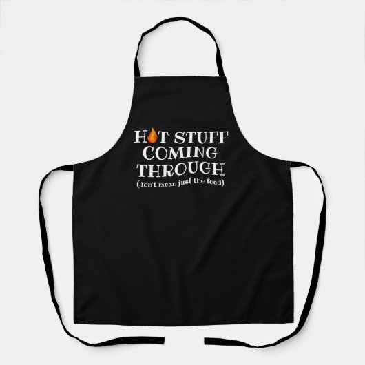 Funny Custom Sassy Cook Chef Hot Stuff Black Schort (Voorkant)
