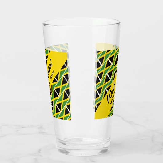 Funny Custom WAH GWAAN Jamaica Flag Glas (Links)