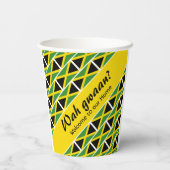 Funny Custom WAH GWAAN Jamaica Flag Papieren Bekers (Achterkant)
