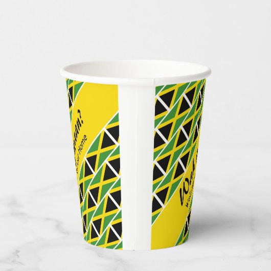 Funny Custom WAH GWAAN Jamaica Flag Papieren Bekers (Rechts)