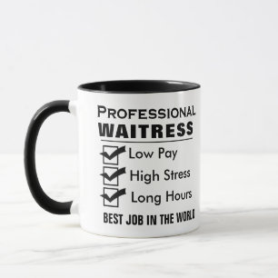 Funny Custom Waitress Mok