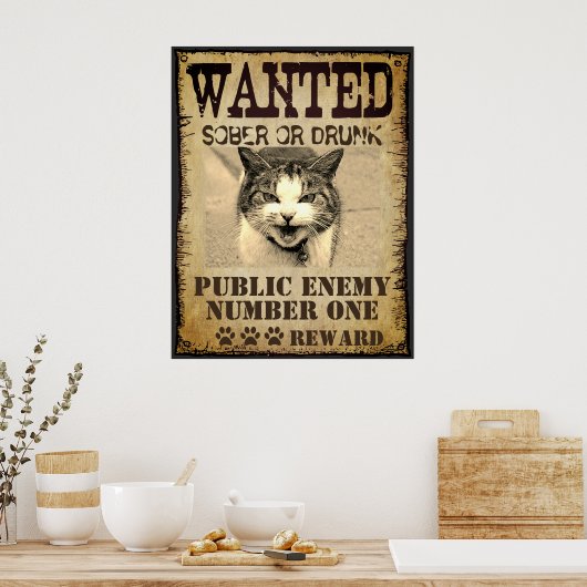 Funny custom want poster (Keuken)