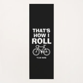 Funny custom yoga mat for bicyclist (Voorkant)