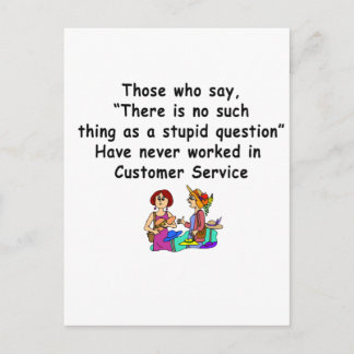 Funny Customer Service Gezegde Briefkaart