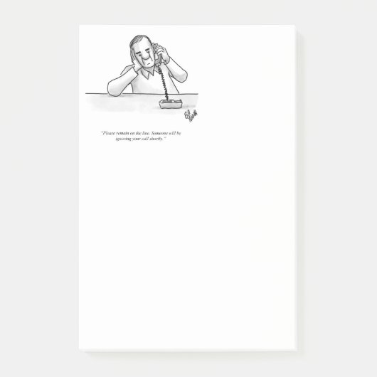 Funny Customer Service Humor Post It Notes (Voorkant)