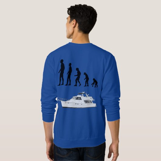 Funny Customizable Evolution & Boating Sweatshirt (Dos entier)