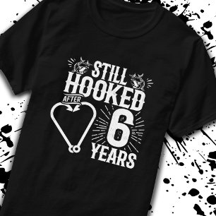 Funny Cute 6th Jubileum Couples getrouwd zes jaar T-shirt