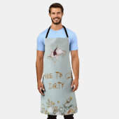 Funny Cute Animal Bunny Garden haar Schort (Gedragen)