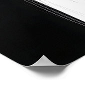 Funny Cute Black cat Poster (Hoek)