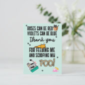 Funny Cute Blue Happy Moederdag van kat Briefkaart (Staand voorkant)