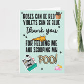 Funny Cute Blue Happy Vaderdag van kat Kaart (Voorkant)