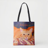 Funny Cute Bright Oranje Tabby Cat Draagtas (Voorkant)