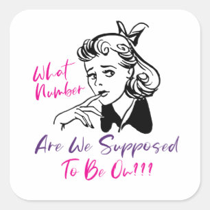 Funny Cute Bunco Player Party nodigt uit Vierkante Sticker
