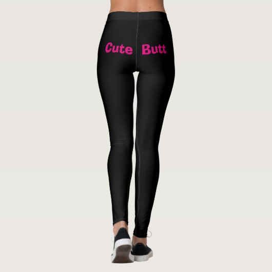 Funny Cute Butt Pink 4Rachel Leggings (Achterkant)