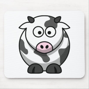Funny Cute Cartoon Cow Animal Muismat