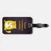 Funny Cute Cat Bagagelabel (Achterkant horizontaal)