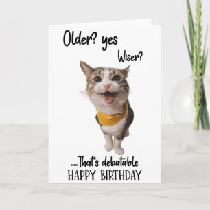 Funny Cute Cat Birthday Wenskaart Kaart