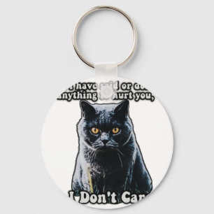 Funny cute cat meme for cat lovers and cat owners sleutelhanger