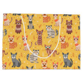 Funny Cute Cats Gift Bag Groot Cadeauzakje (Achterkant)