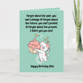 Funny Cute Chat moderne Carte de voeux d'anniversa (Devant)