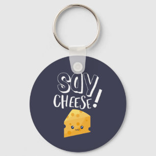 Funny Cute Cheese Lover Fotograaf zegt kaas Sleutelhanger