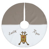 Funny Cute Deer Kinder Naam Kerstboom Rok (Voorkant)