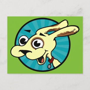 FUNNY CUTE DOG VERTICAL BRIEFKAART