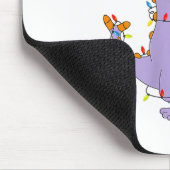 Funny Cute Dragon Figment Lights Christmas Santa M Muismat (Hoek)