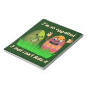 Funny Cute Easter Cartoon Notitieblok (Gedraaid)