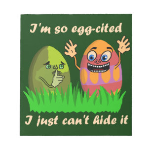 Funny Cute Easter Cartoon Notitieblok