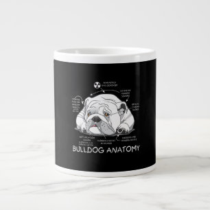 Funny Cute English Bulldog Anatomy Dog Biology Extra Grote Beker