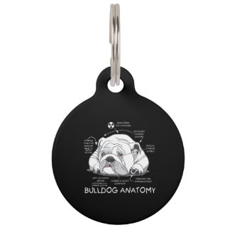Funny Cute English Bulldog Anatomy Dog Biology Huisdierpenning