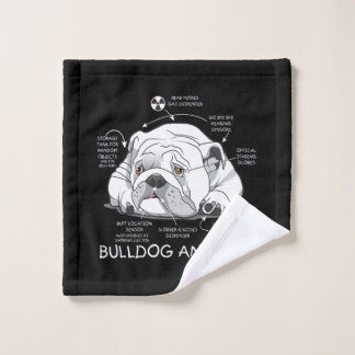 Funny Cute English Bulldog Anatomy Dog Biology Washandje