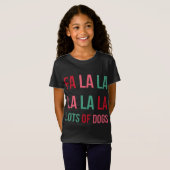 Funny Cute Fa la Lots of Dogs-kersthondenhonk Lov T-shirt (Voorkant volledig)